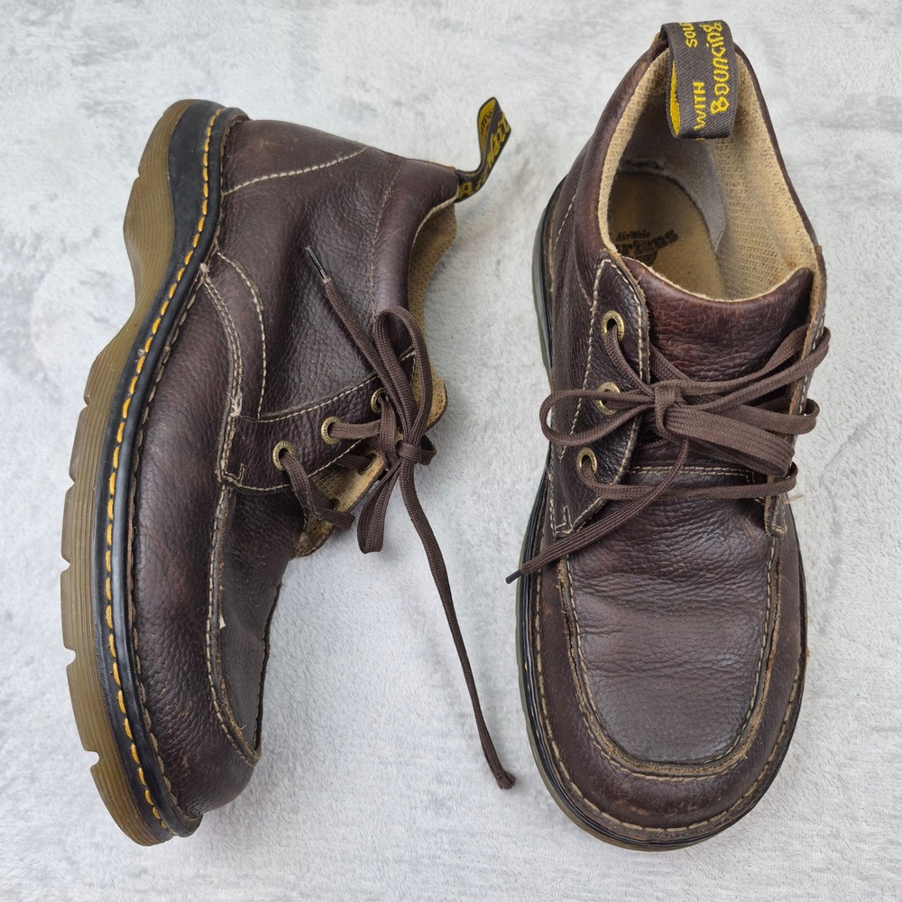 Doc Dr. Martens Paco Brown Leather Moc Toe Chukka Boots Mens 12 AW004 90s Punk